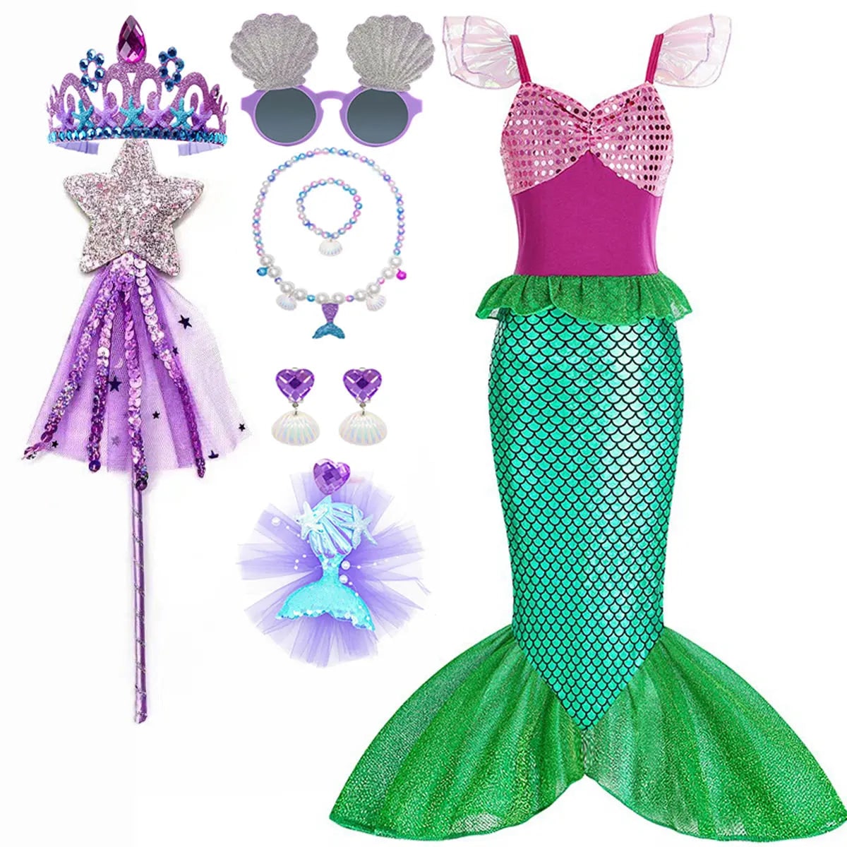 Kids' Mermaid Dress | Sequin Tail · Sasha Sydney