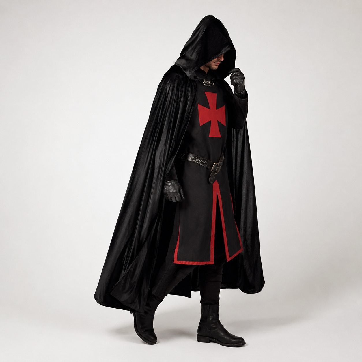 Men's Medieval Knight Costume Set | Hooded Cloak · Sasha Sydney
