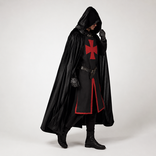 Men's Medieval Knight Costume Set | Hooded Cloak · Sasha Sydney