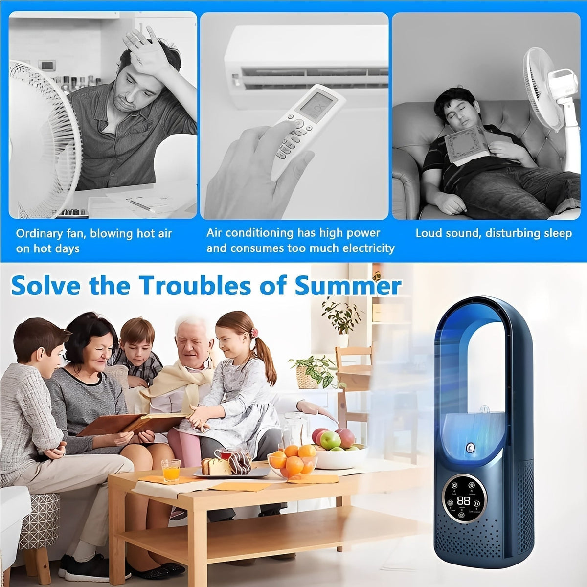 Portable Bladeless Air Cooler | Cool Mist · Sasha Sydney