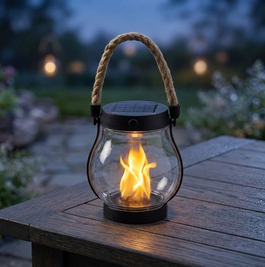 Solar Garden Lantern | Flame Flicker Effect · Sasha Sydney