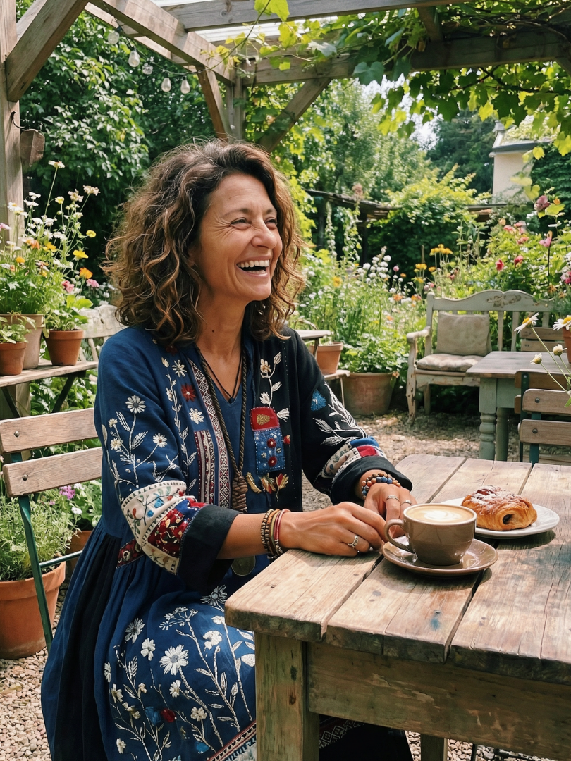 Women's Boho Midi Dress | Floral Embroidered · Sasha Sydney