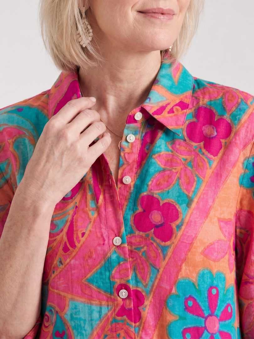 Women's Button-Front Midi Dress | Floral Print · Sasha Sydney