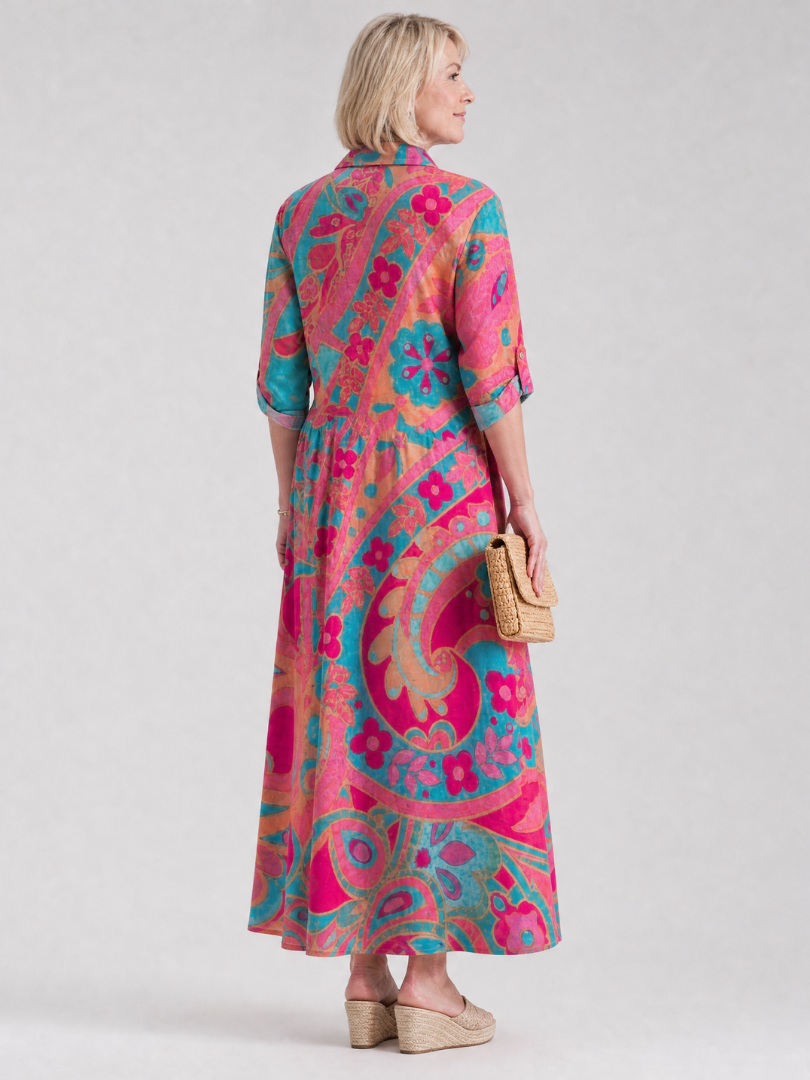 Women's Button-Front Midi Dress | Floral Print · Sasha Sydney