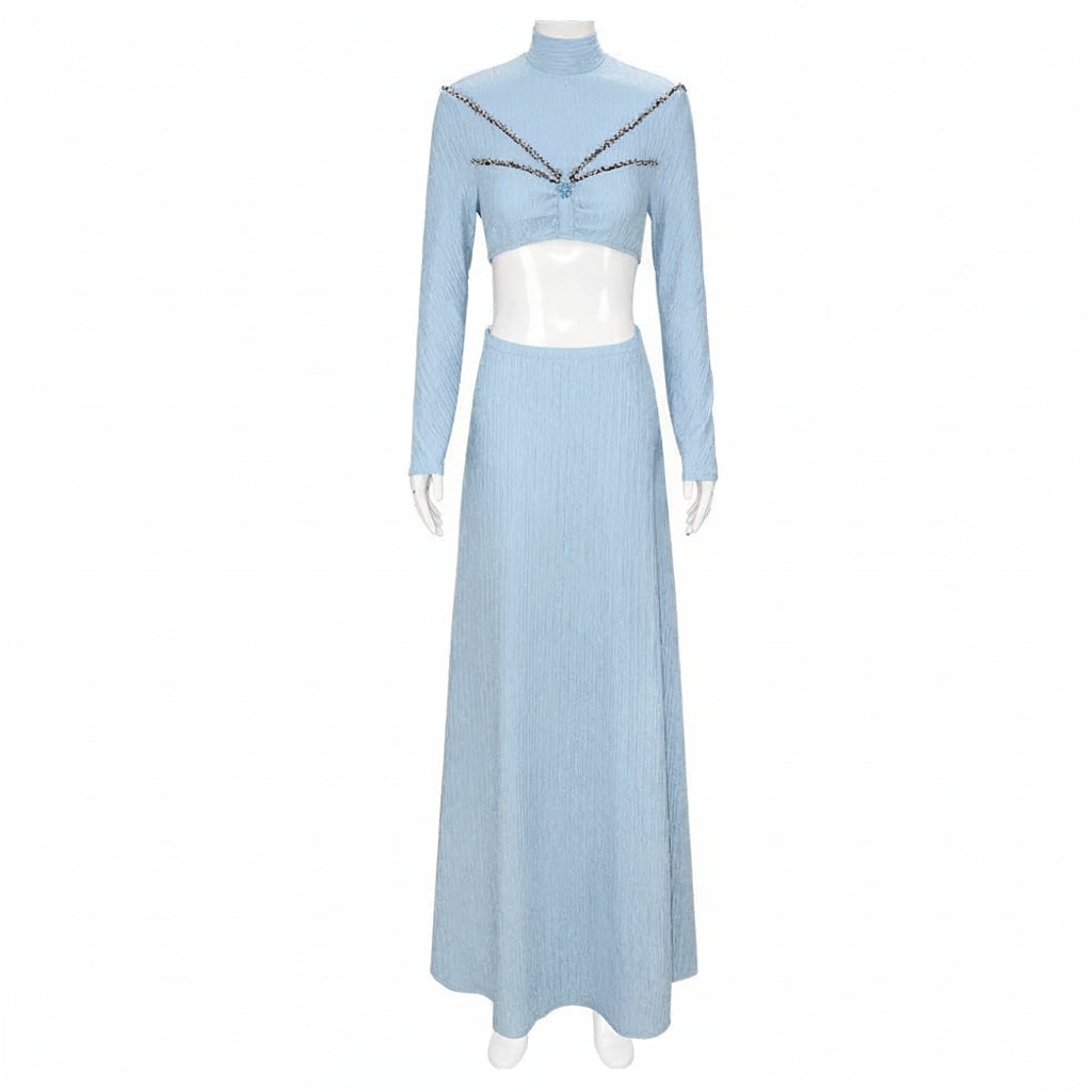 Women's Halter Maxi Dress | Beaded Detail · Sasha Sydney
