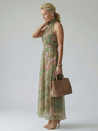 Women's Halter Maxi Dress | Floral Print · Sasha Sydney