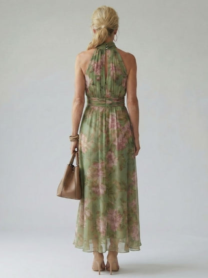 Women's Halter Maxi Dress | Floral Print · Sasha Sydney