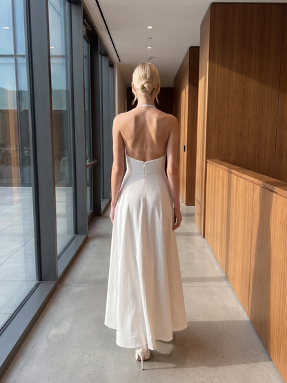 Women's Halter Maxi Dress | Open Back · Sasha Sydney