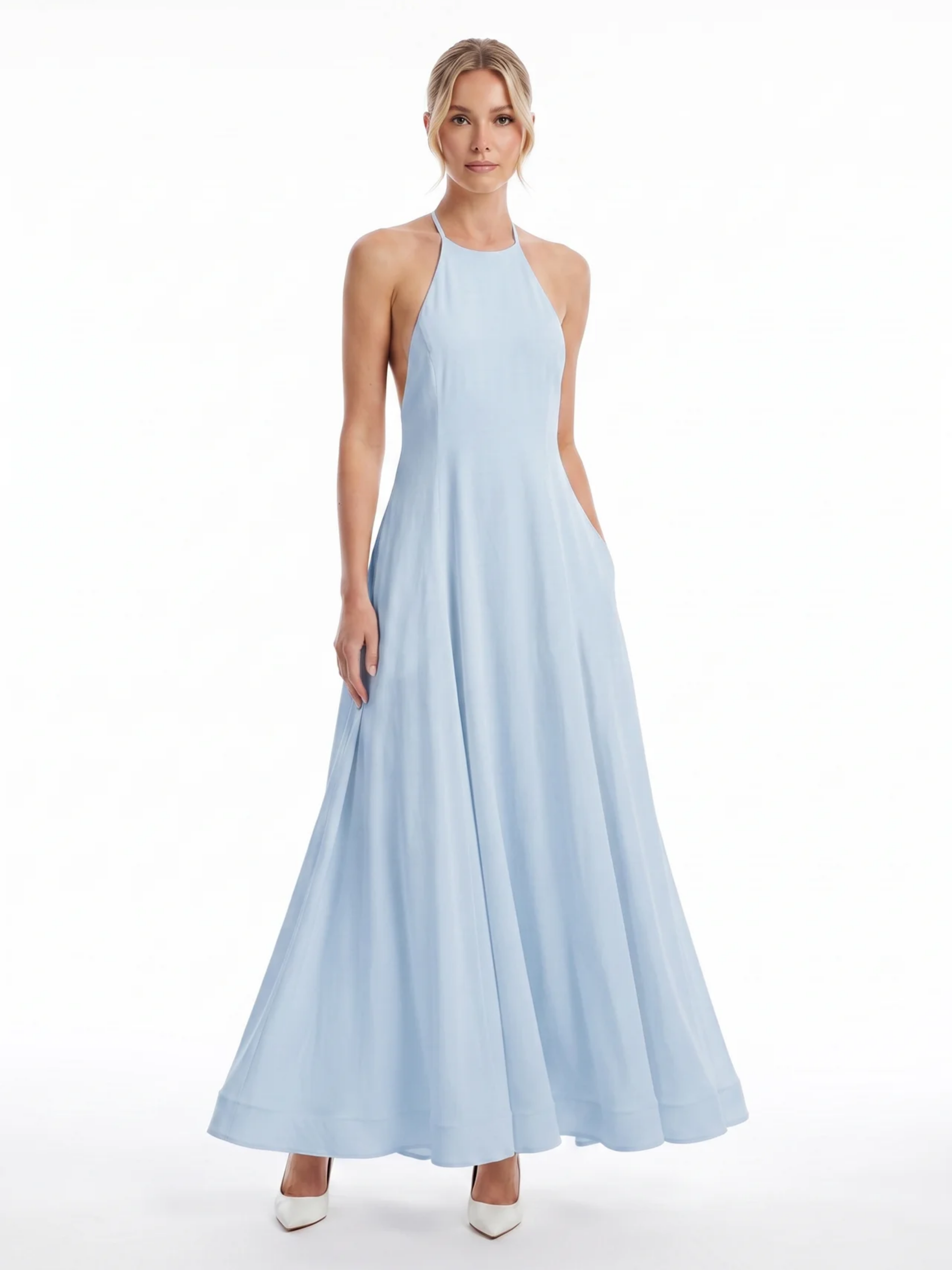Women's Halter Maxi Dress | Open Back · Sasha Sydney
