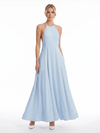 Women's Halter Maxi Dress | Open Back · Sasha Sydney