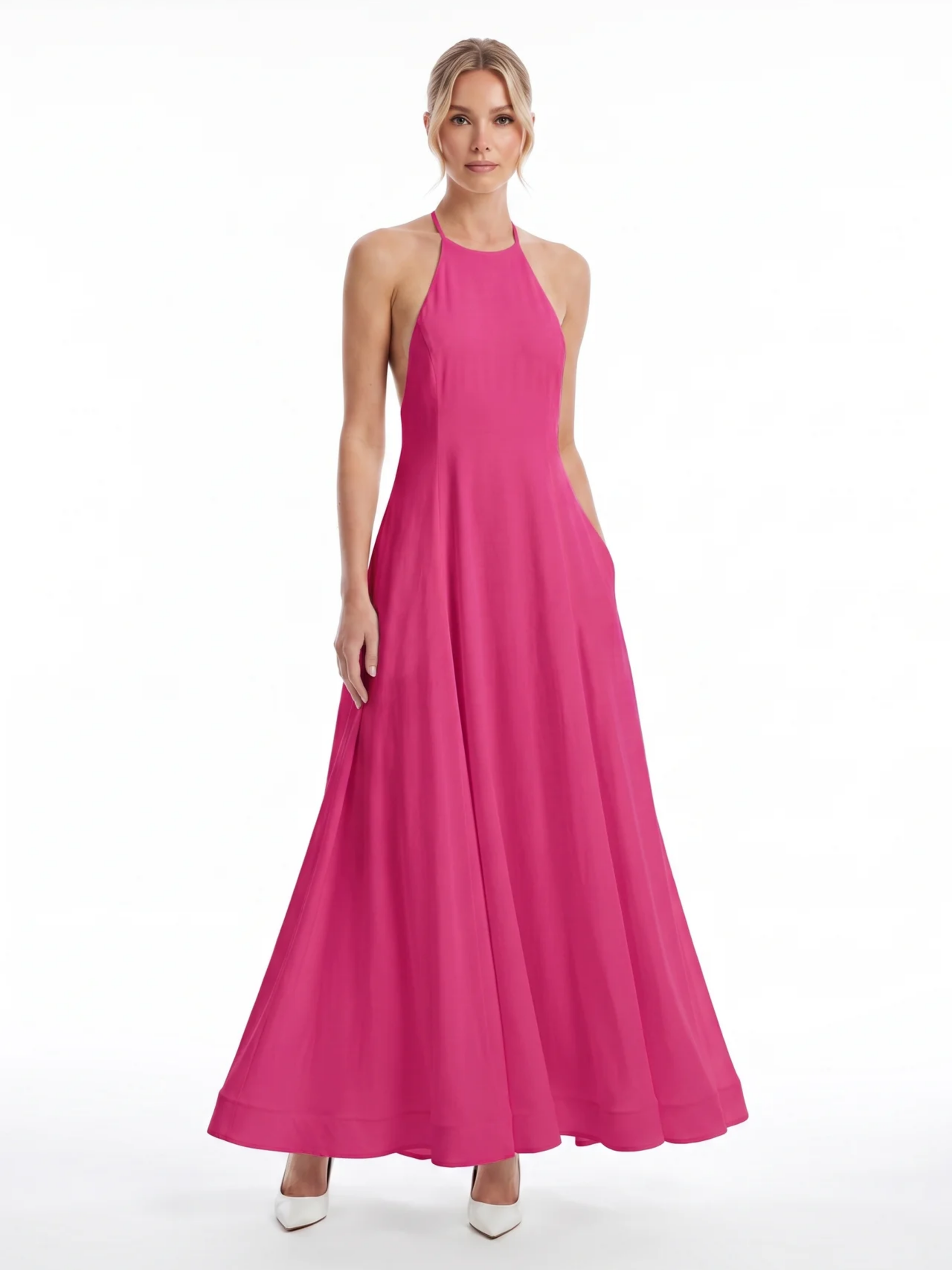 Women's Halter Maxi Dress | Open Back · Sasha Sydney