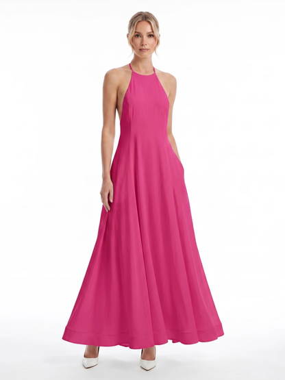 Women's Halter Maxi Dress | Open Back · Sasha Sydney