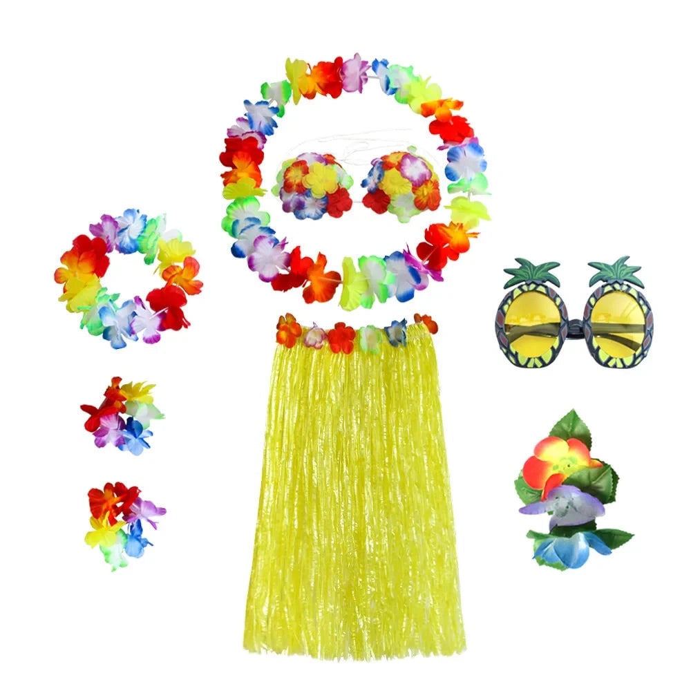 Women's Hawaiian Hula Costume Set | Floral Accessories · Sasha Sydney