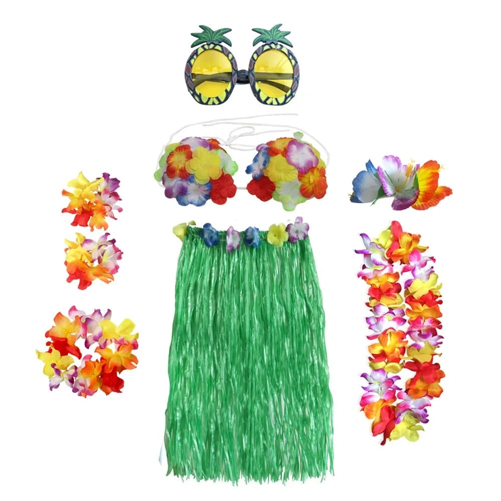 Women's Hawaiian Hula Costume Set | Floral Accessories · Sasha Sydney