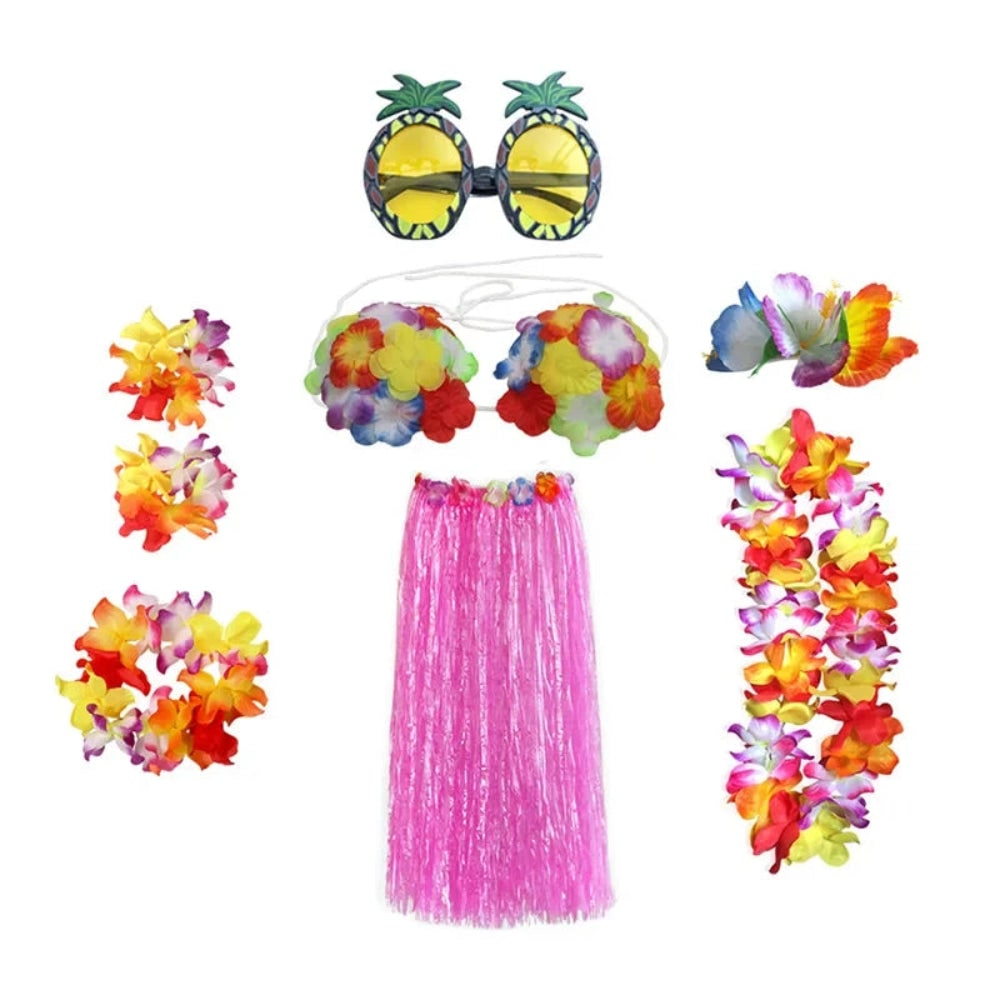 Women's Hawaiian Hula Costume Set | Floral Accessories · Sasha Sydney
