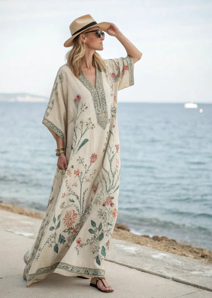 Women's Kaftan Maxi Dress | Floral Print · Sasha Sydney