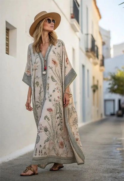 Women's Kaftan Maxi Dress | Floral Print · Sasha Sydney