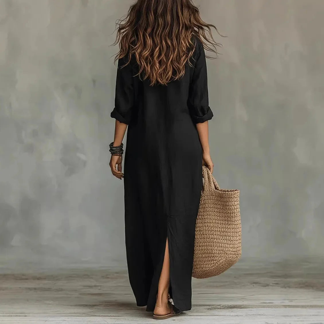 Women's Maxi Shirt Dress | Side Split · Sasha Sydney