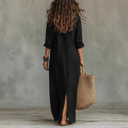 Women's Maxi Shirt Dress | Side Split · Sasha Sydney