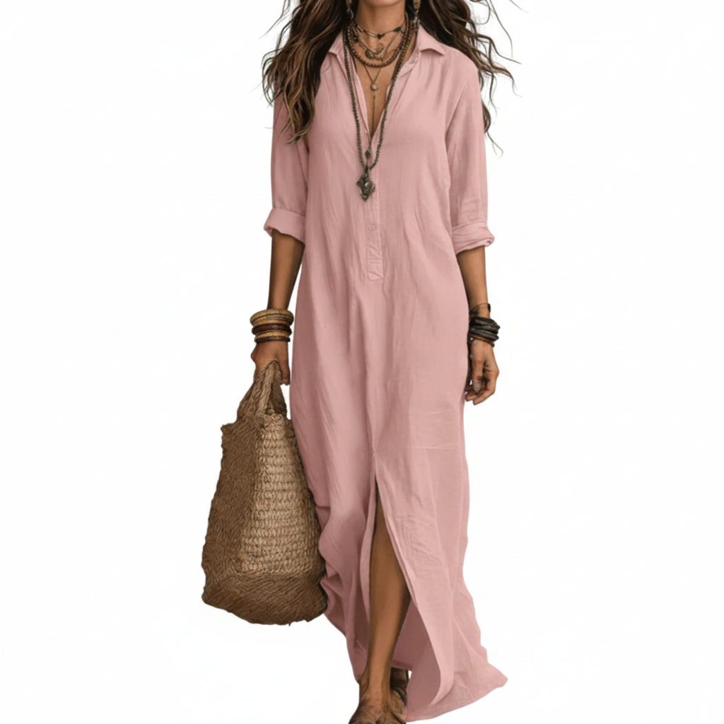 Women's Maxi Shirt Dress | Side Split · Sasha Sydney