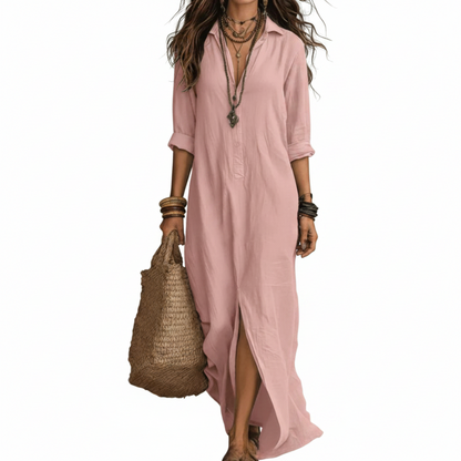 Women's Maxi Shirt Dress | Side Split · Sasha Sydney
