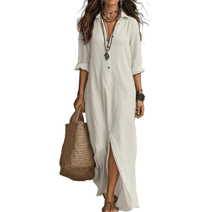 Women's Maxi Shirt Dress | Side Split · Sasha Sydney