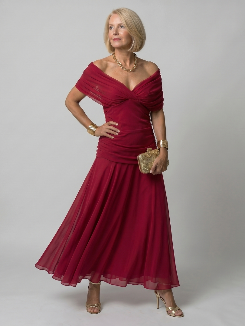 Women's Off-Shoulder Midi Dress | Floral Print · Sasha Sydney