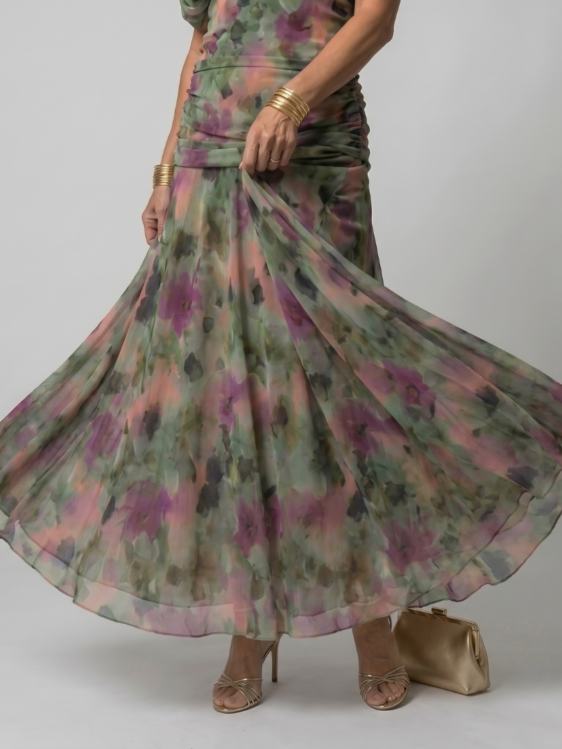 Women's Off-Shoulder Midi Dress | Floral Print · Sasha Sydney
