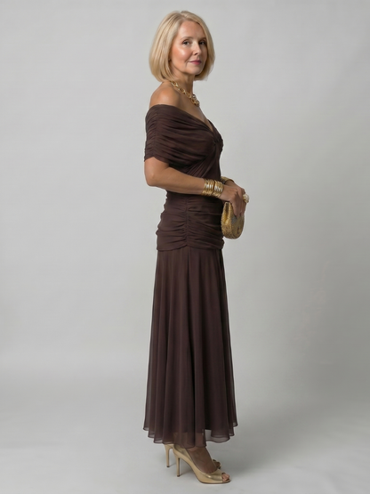 Women's Off-Shoulder Midi Dress | Floral Print · Sasha Sydney