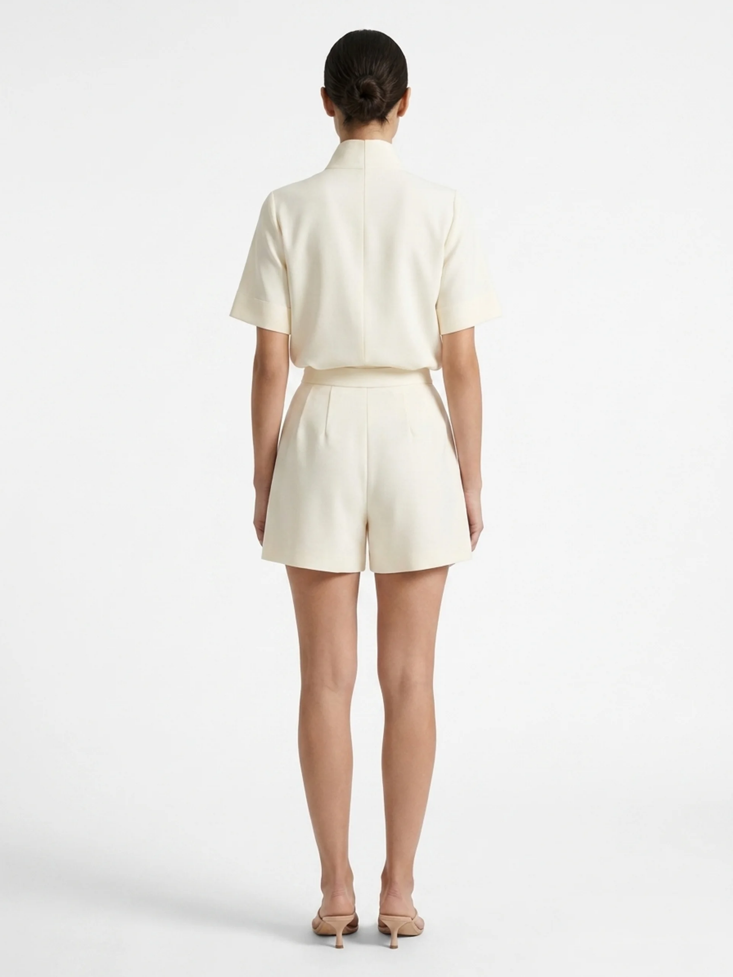 Women's Short-Sleeve Blouse | Stand Collar · Sasha Sydney