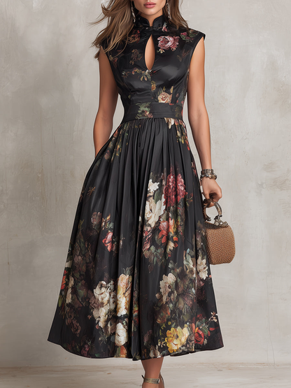 Women's Sleeveless Midi Dress | Floral Print · Sasha Sydney