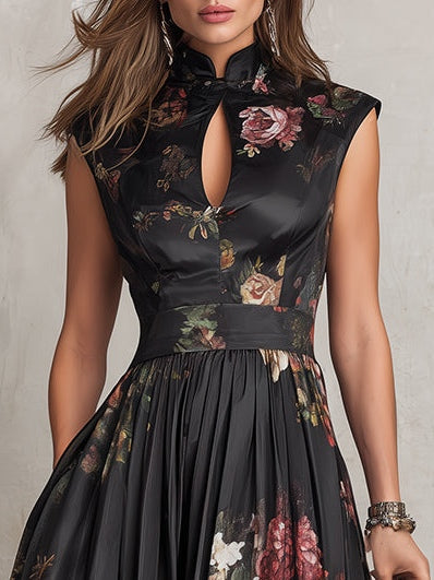 Women's Sleeveless Midi Dress | Floral Print · Sasha Sydney