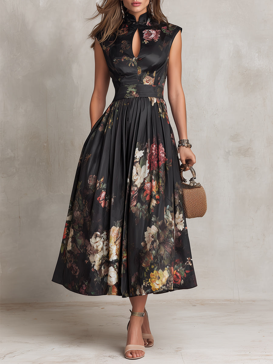 Women's Sleeveless Midi Dress | Floral Print · Sasha Sydney