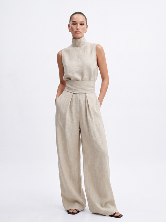 Women's Sleeveless Set | High-Neck Top · Sasha Sydney