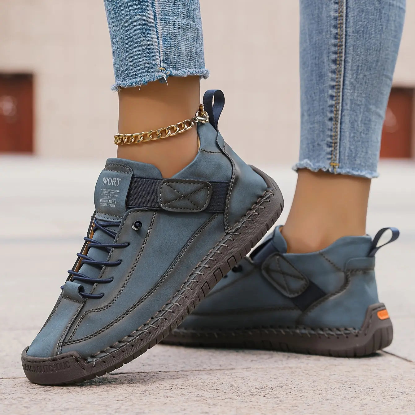 Women's Slip-On Trainers | Stitched Detail · Sasha Sydney