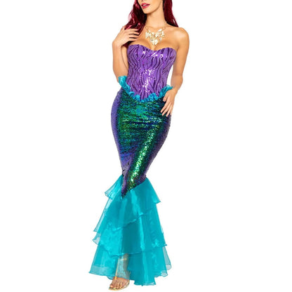 Women's Strapless Mermaid Costume | Ruffle Hem · Sasha Sydney