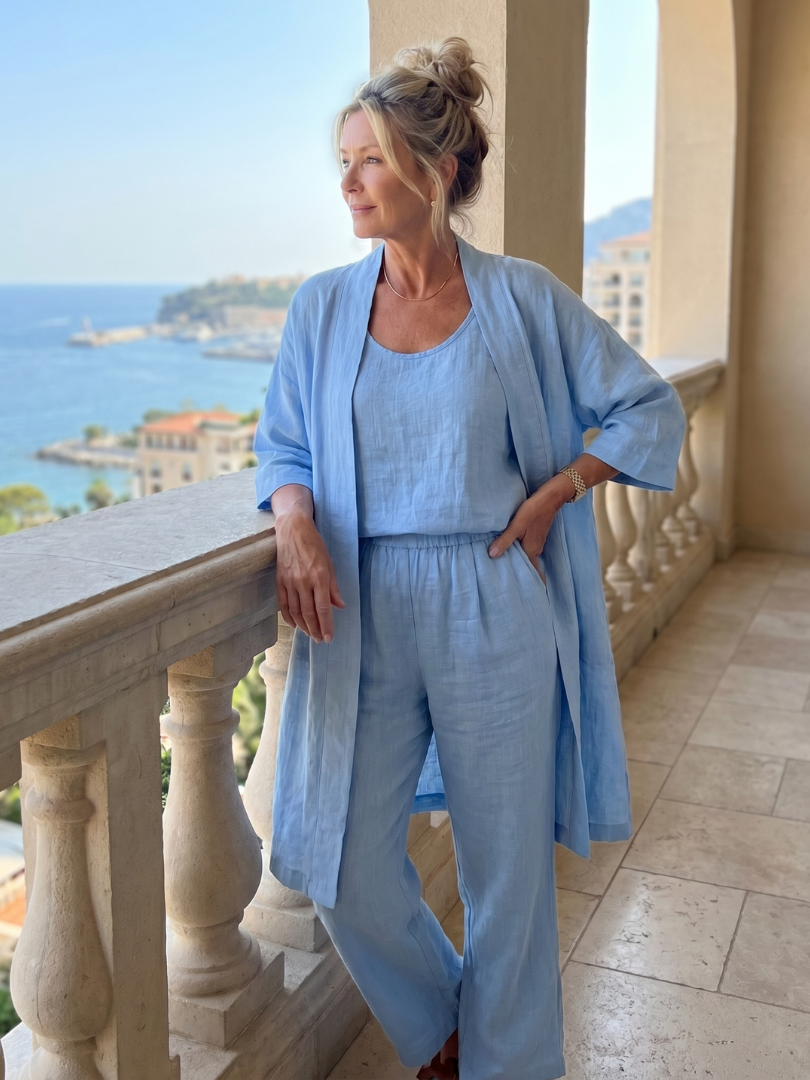 Women's Three-Piece Set | Open Kimono · Sasha Sydney