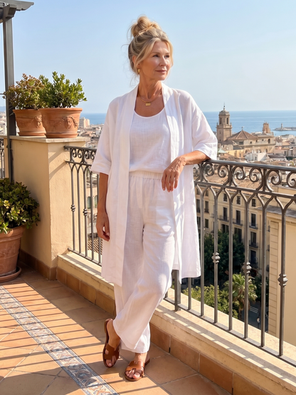 Women's Three-Piece Set | Open Kimono · Sasha Sydney