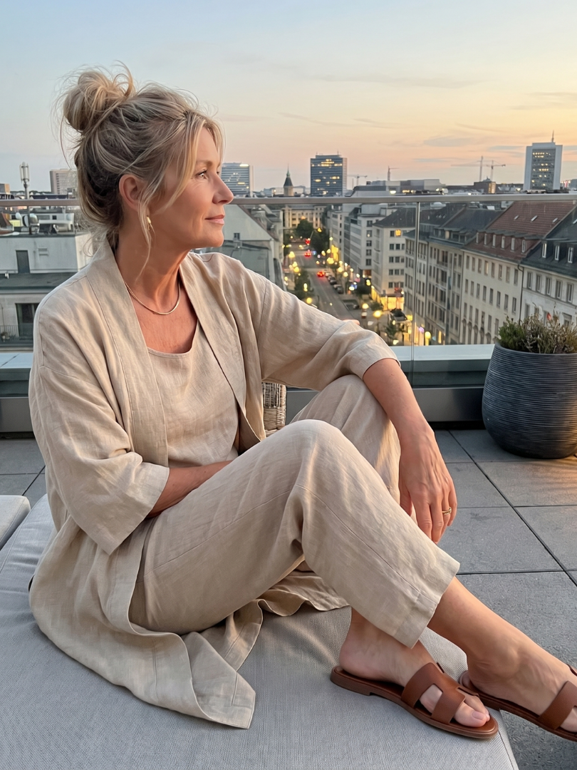 Women's Three-Piece Set | Open Kimono · Sasha Sydney