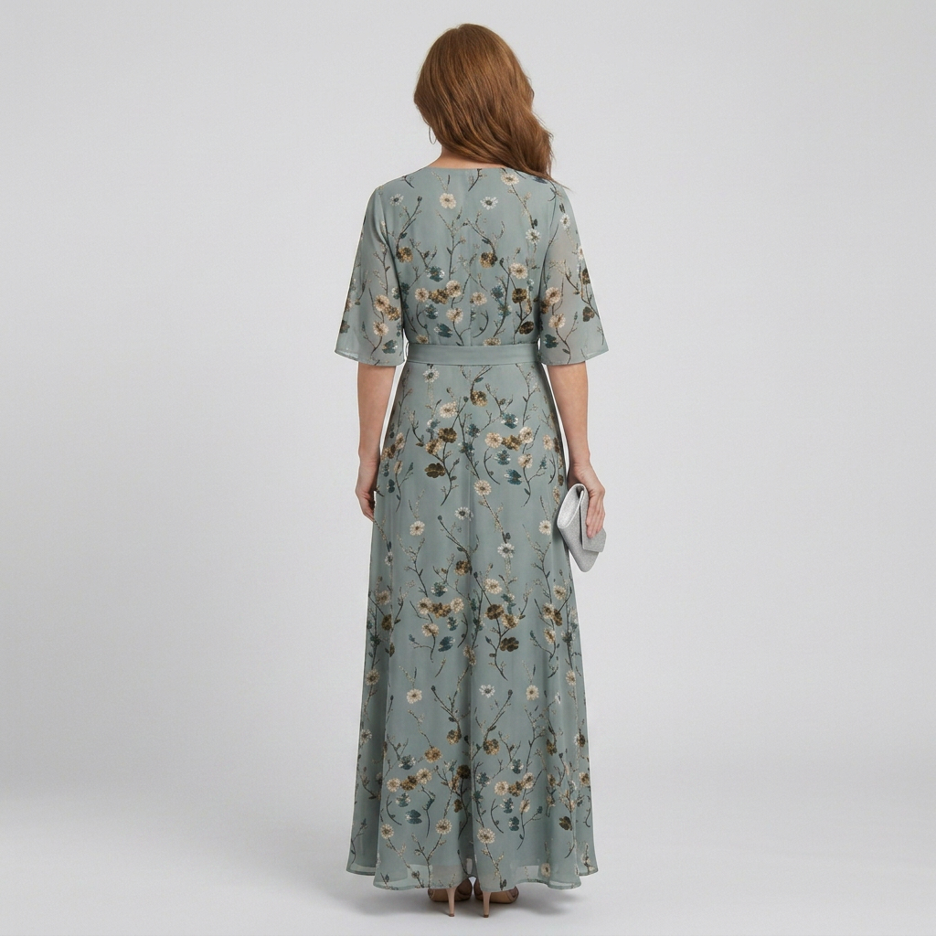 Women's V-Neck Maxi Dress | Floral Print · Sasha Sydney
