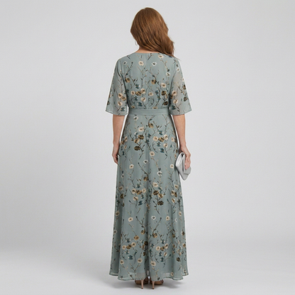 Women's V-Neck Maxi Dress | Floral Print · Sasha Sydney