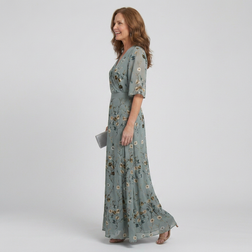 Women's V-Neck Maxi Dress | Floral Print · Sasha Sydney