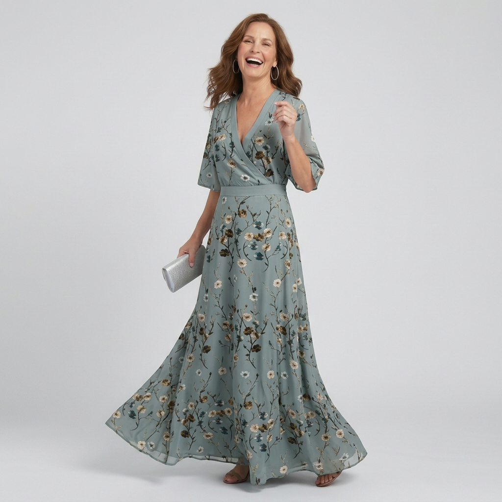 Women's V-Neck Maxi Dress | Floral Print · Sasha Sydney