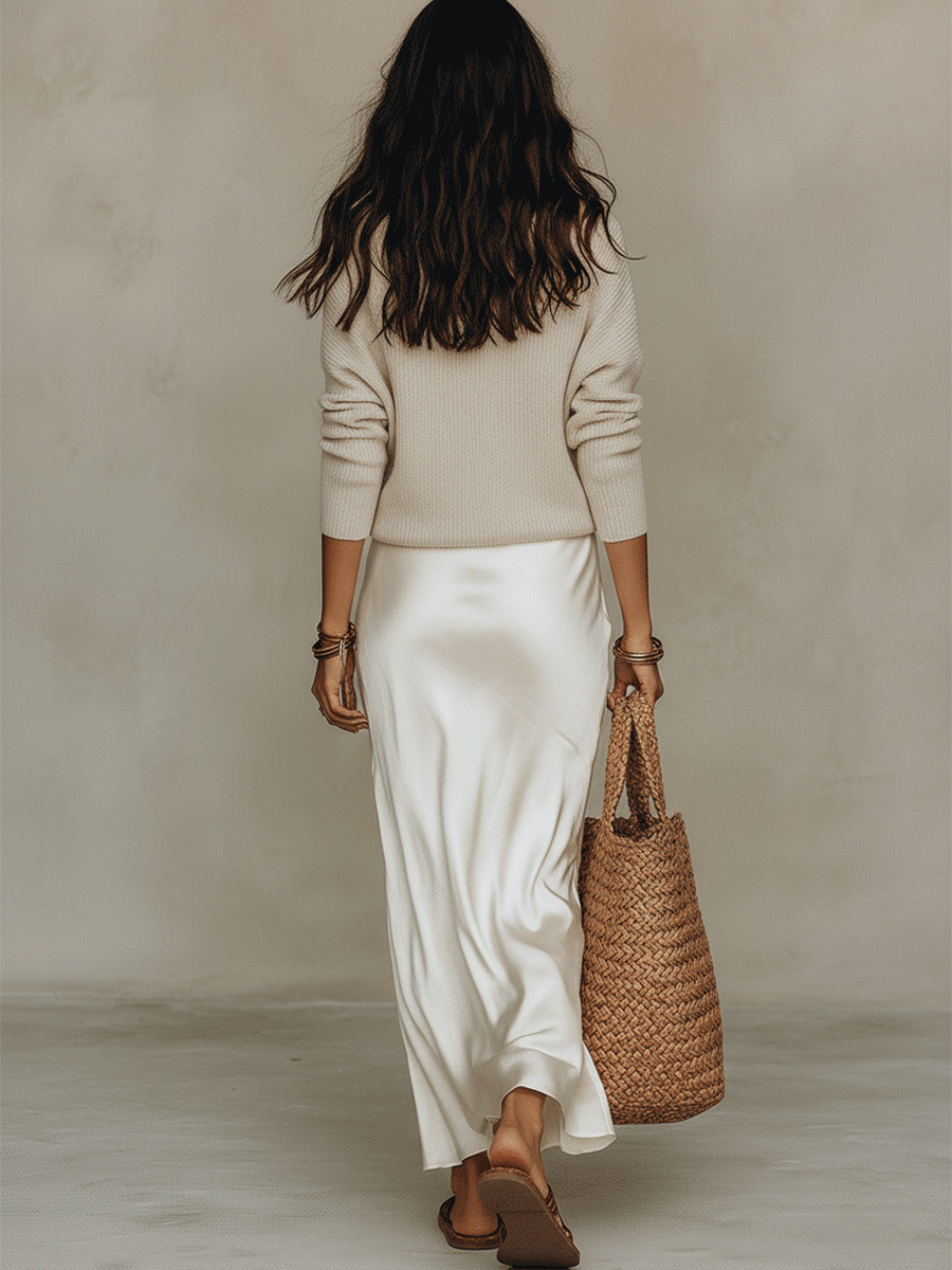 Women's V-Neck Set | Slip Skirt · Sasha Sydney