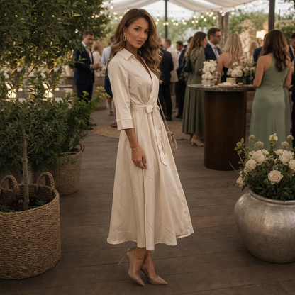 Women's Wrap Midi Dress | Tie-Waist · Sasha Sydney