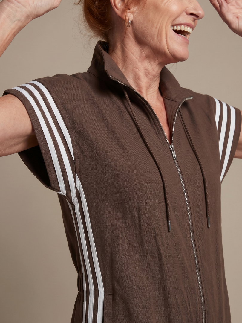 Women's Zip-Front Jumpsuit | Side Stripe · Sasha Sydney