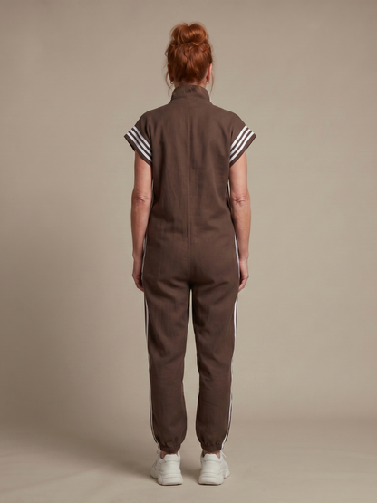 Women's Zip-Front Jumpsuit | Side Stripe · Sasha Sydney