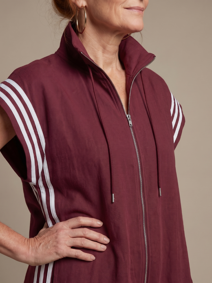 Women's Zip-Front Jumpsuit | Side Stripe · Sasha Sydney