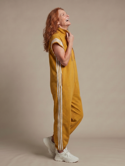 Women's Zip-Front Jumpsuit | Side Stripe · Sasha Sydney