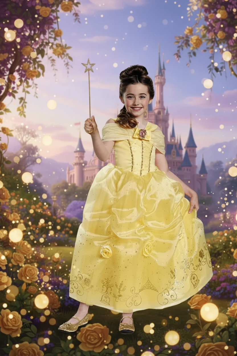 Girls Ball Gown Costume | Off Shoulder Layered Skirt - Sasha Sydney